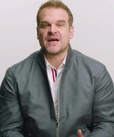 David Harbour Stranger Things Season 4 Grey Jacket