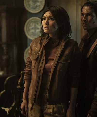 TV Series Tales of the Walking Dead Daniella Pineda Brown Suede Leather Jacket