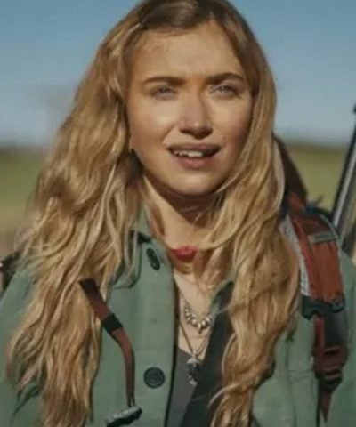 Imogen Poots Outer Range Green Cotton Jacket