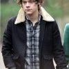 Harry Styles Shearling Black Cotton Jacket