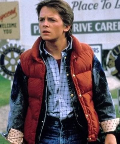 Back to the Future Michael J. Fox Red Vest