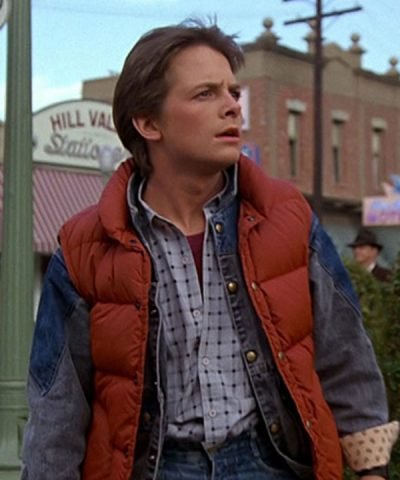 Back to the Future Michael J. Fox Red Vest