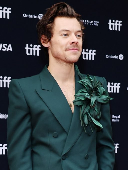 Premiere Night Harry Styles My Policeman Green Suit