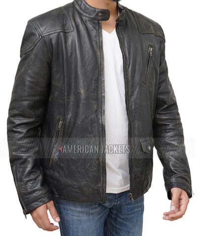 Aaron Paul TV Series Westworld S04 Black Leather Jacket