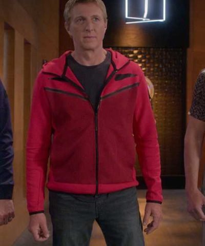 Cobra Kai S05 William Zabka Red Jacket