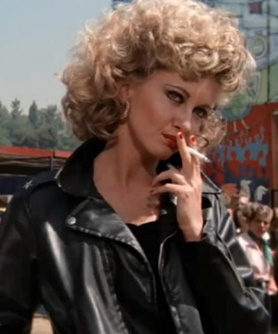 Grease Olivia Newton John Black Leather Jacket