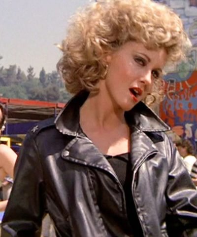 Grease Olivia Newton John Black Leather Jacket