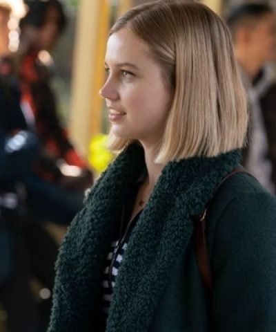 Angourie Rice Honor Society 2022 Shearling Green Trench Coat