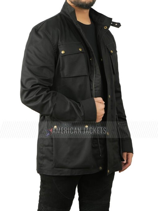 Jack Lowden Slow Horses Black Cotton Jacket