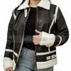 8 Mile Brittany Murphy Brown Shearling Leather Jacket