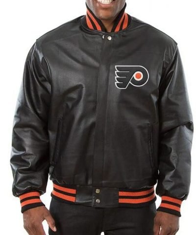 Philadelphia Flyers Hockey Team Leather Jacket