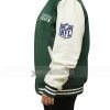 American Football Team Princess Diana Green and White Jacket