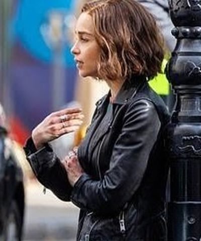 TV Series Emilia Clarke Secret Invasion Leather Jacket