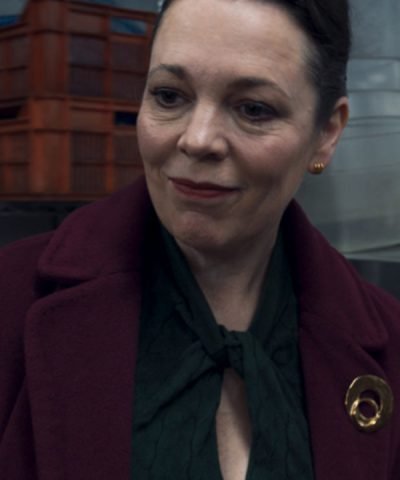 Secret Invasion 2023 Olivia Colman Maroon Wool Coat