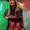 WWE Wrestler Toni Storm Black Leather Jacket