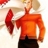 Boruto Naruto Next Generations Uzumaki 7th Hokage Orange Cotton Jacket