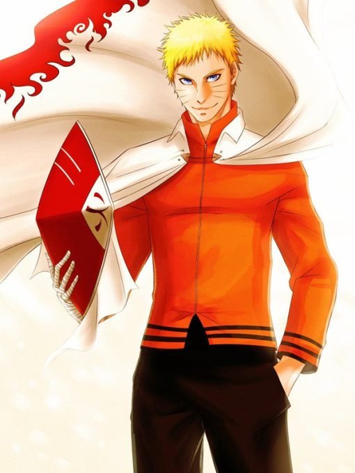 Boruto Naruto Next Generations Uzumaki 7th Hokage Orange Cotton Jacket