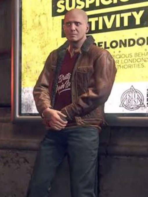 Watch Dogs Legion Brown Leather Jacket