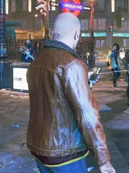 Watch Dogs Legion Brown Leather Jacket