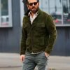 TV Series Welcome to Wrexham Ryan Reynolds Green Suede Leather Jacket