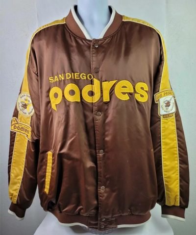 San Diego Padres All Star 1978 Bassball Team Brown Satin Jacket