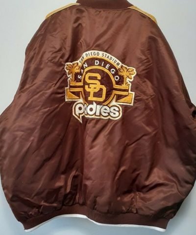 San Diego Padres All Star 1978 Bassball Team Brown Satin Jacket