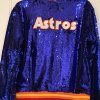 Houston Astros Sequin Bomber Blue Jacket