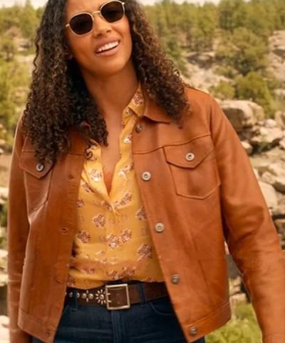 TV Series Big Sky S03 Kylie Bunbury Brown Leather Jacket