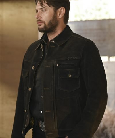 Jensen Ackles Big Sky TV Series S03 Black Suede Leather Jacket