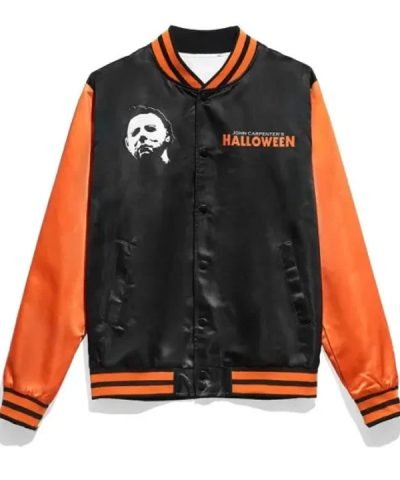 Michael Myers Halloween John Carpenter’s Black and Orange Varsity Jacket