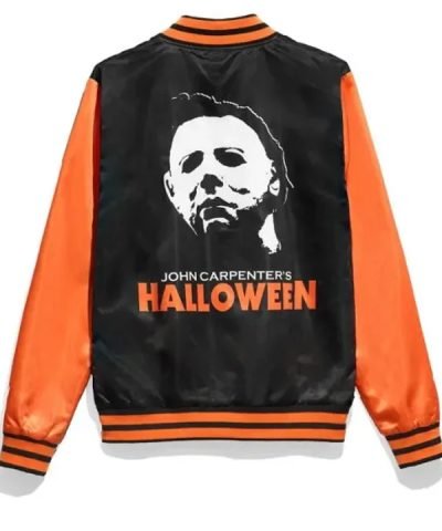 Michael Myers Halloween John Carpenter’s Black and Orange Varsity Jacket