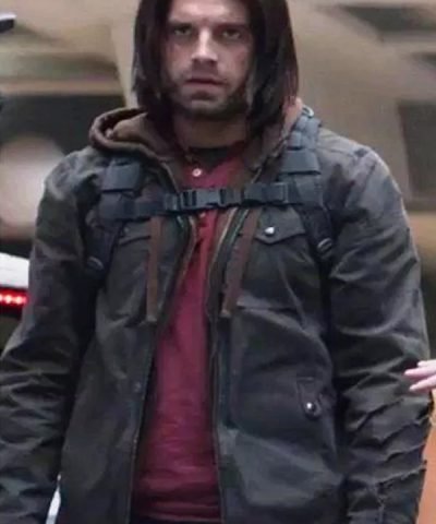 Civil War Sebastian Stan Black Cotton Jacket