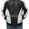 Black Adam Mohammed Amer White and Black Leather Jacket