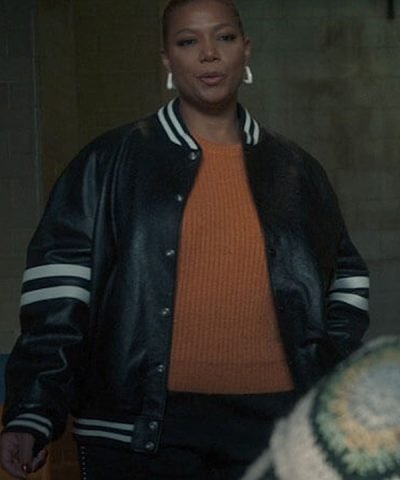 The Equalizer Queen Latifah Season 3 Black Bomber Leather Jacket