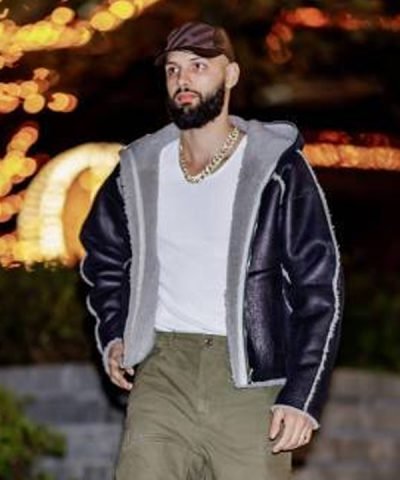 Basketball Player Evan Fournier Black Leather Jacket