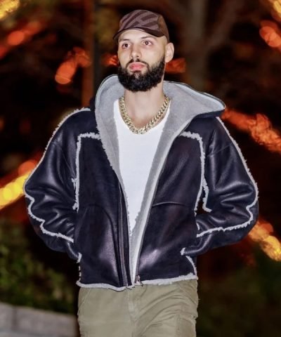 Basketball Player Evan Fournier Black Leather Jacket