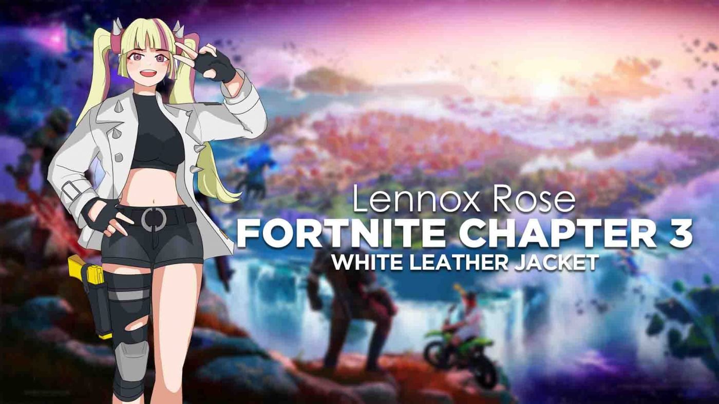 Lennox Rose S04 Video Game Fortnite Chapter 3 White Leather Jacket