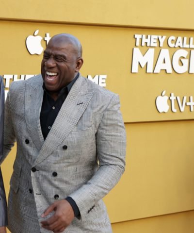 They Call Me Magic 2022 Magic Johnson Grey Blazer Coat