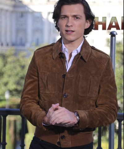 Uncharted Tom Holland Brown Leather Jacket