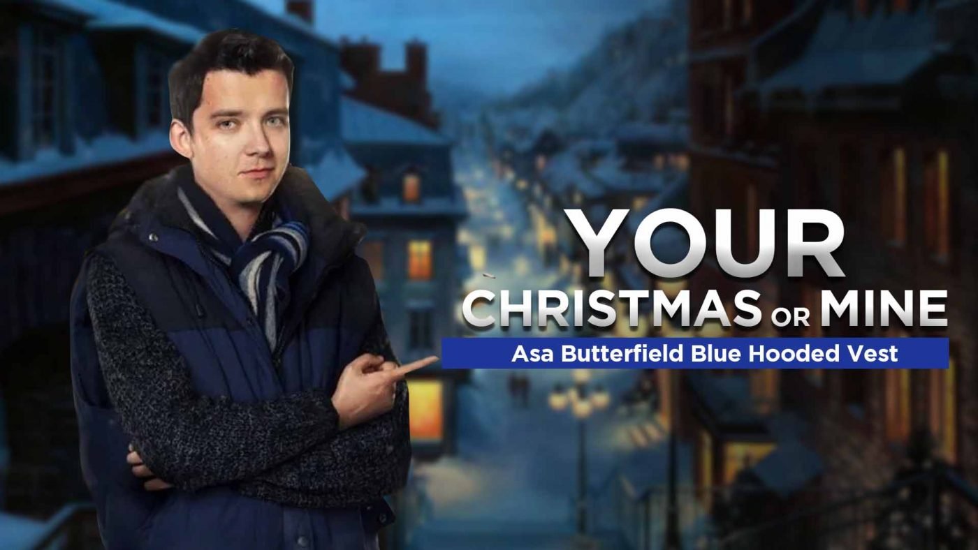 Your Christmas or Mine Asa Butterfield Blue Hooded Vest