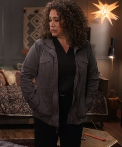 Detective Ana Perez Dead To Me Diana Maria Riva Grey Cotton Jacket