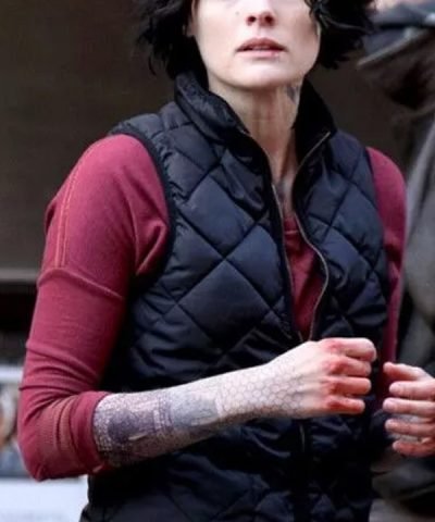 Jaimie Alexander Blindspot Jane Doe Black Puffer Vest