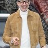 Jeff Goldblum Jurassic World Dominion Ian Malcolm Brown Suede Jacket