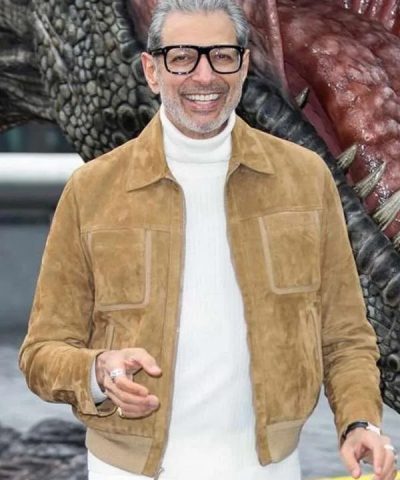 Jeff Goldblum Jurassic World Dominion Ian Malcolm Brown Suede Jacket