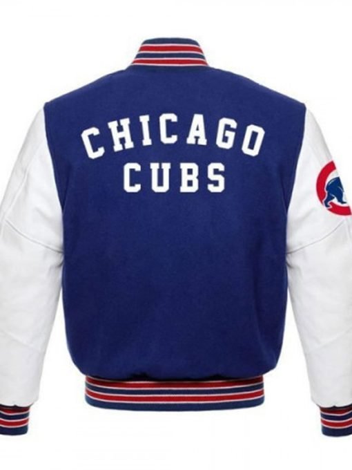 MLB Chicago Cubs Blue and White Wool Varsity Jacket