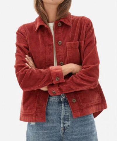 Ruth Langmore Ozark S04 Julia Garner Red Corduroy Jacket