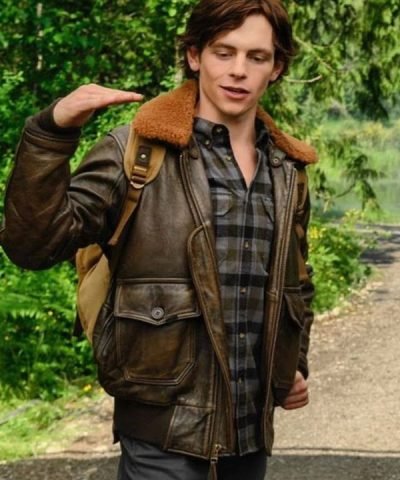 Harvey Kinkle Chilling Adventures Of Sabrina Ross Lynch Brown Leather Jacket