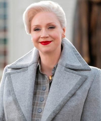 Wednesday 2022 Gwendoline Christie Grey Wool Coat