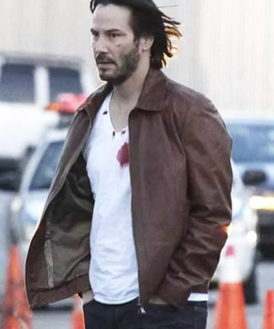 Keanu Reeves Movie John Wick Brown Leather Jacket