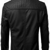 Men’s Slim Fit Black Leather Jacket